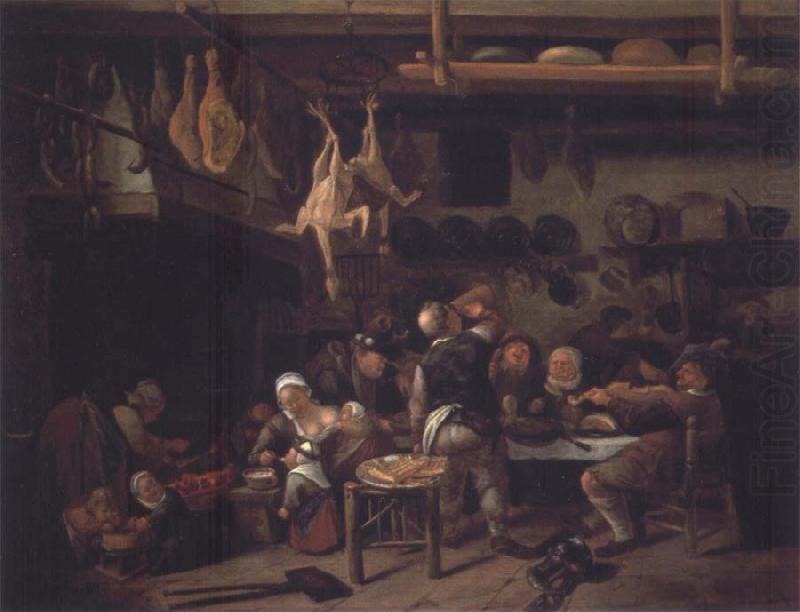Jan Steen The Fat Kitchen china oil painting image